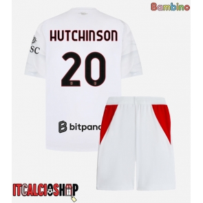 AC Milan Omari Hutchinson #20 Seconda Maglia Bambino 2026-27 Manica Corta (+ Pantaloni corti)